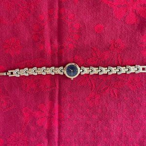 LADIES VINTAGE GOLD TONE CITIZEN WATCH WITH BLUE FACE COVER